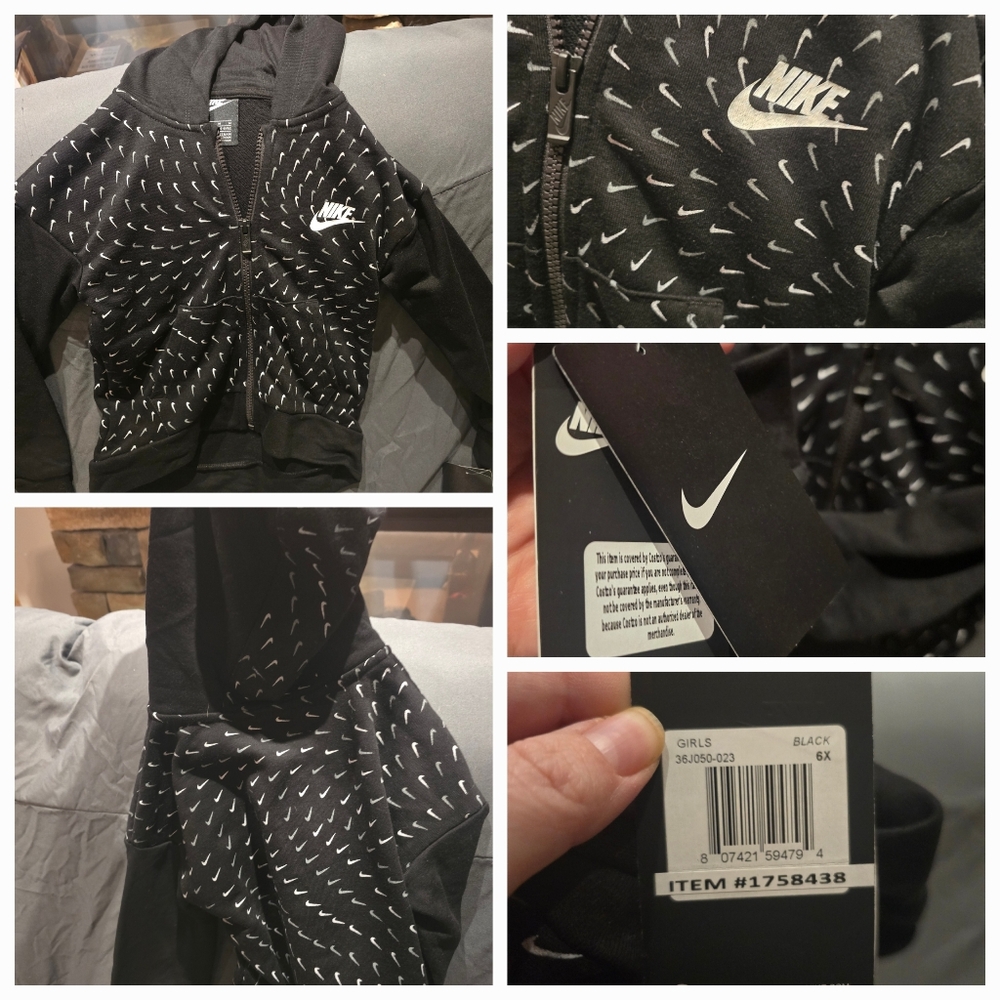 Nike girls sweatshirt size 6x new
